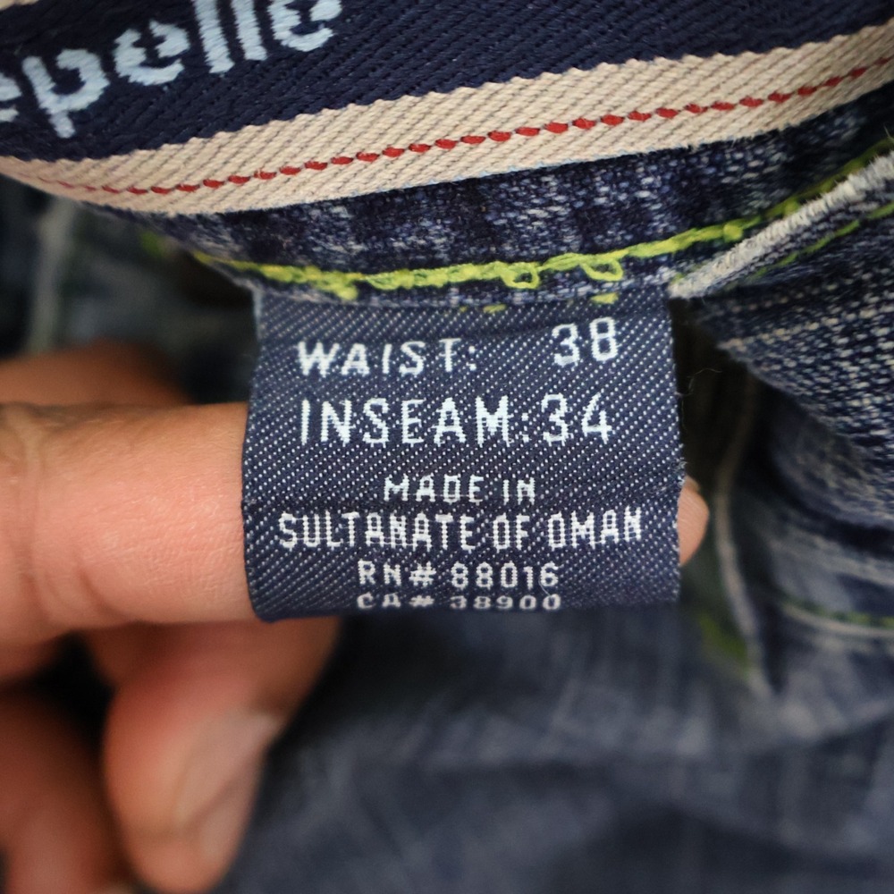 Vintage Y2K Pelle Pelle Baggy Denim‎ Blue Jeans Size 38x34 Waist 36" Inseam 33" - Picture 13 of 16